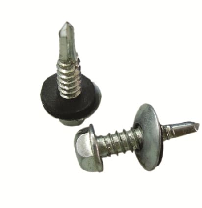 Self Drilling Screw (hex head) with Steel bonded rubber washer