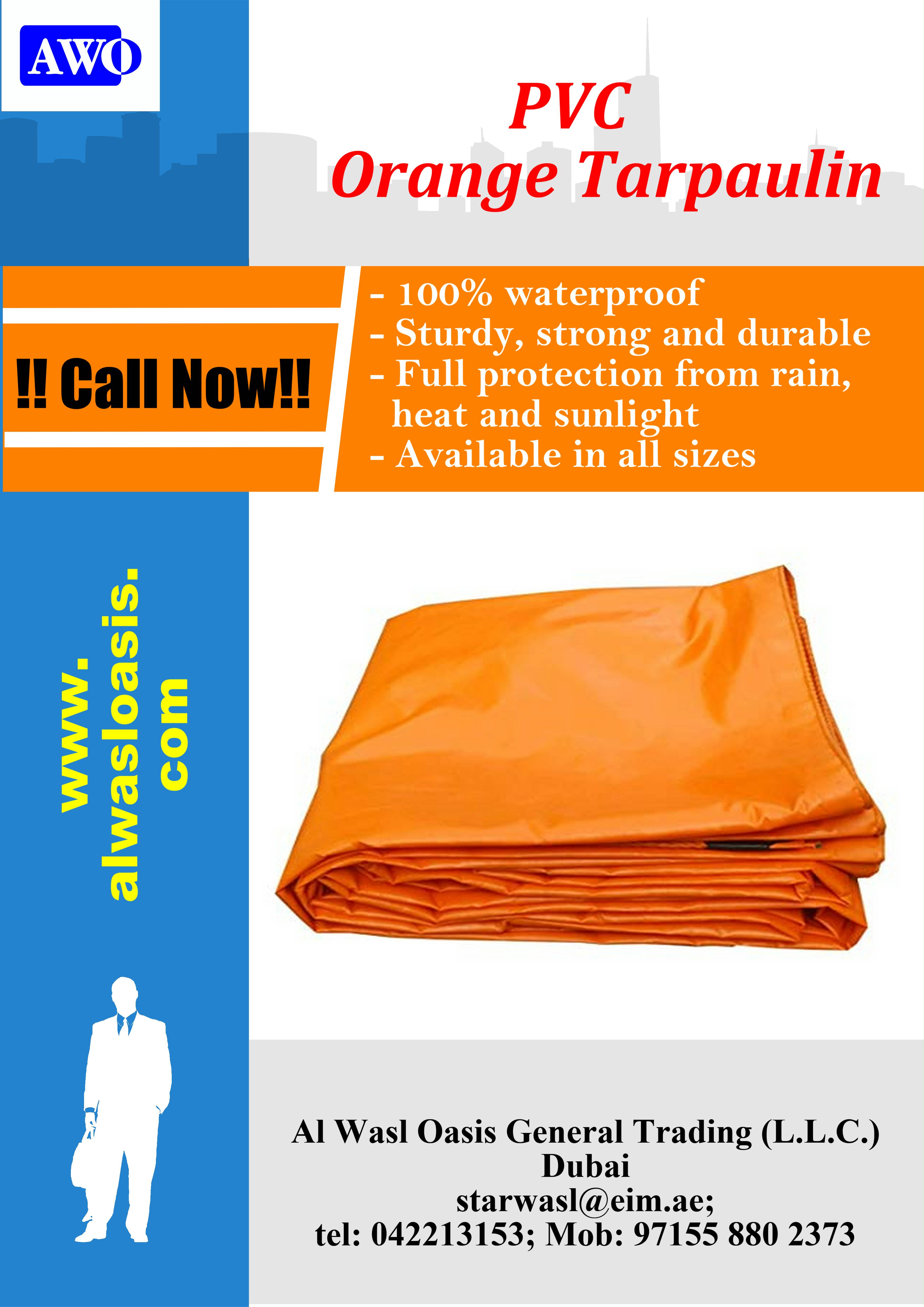 PVC Orange Tarpaulin